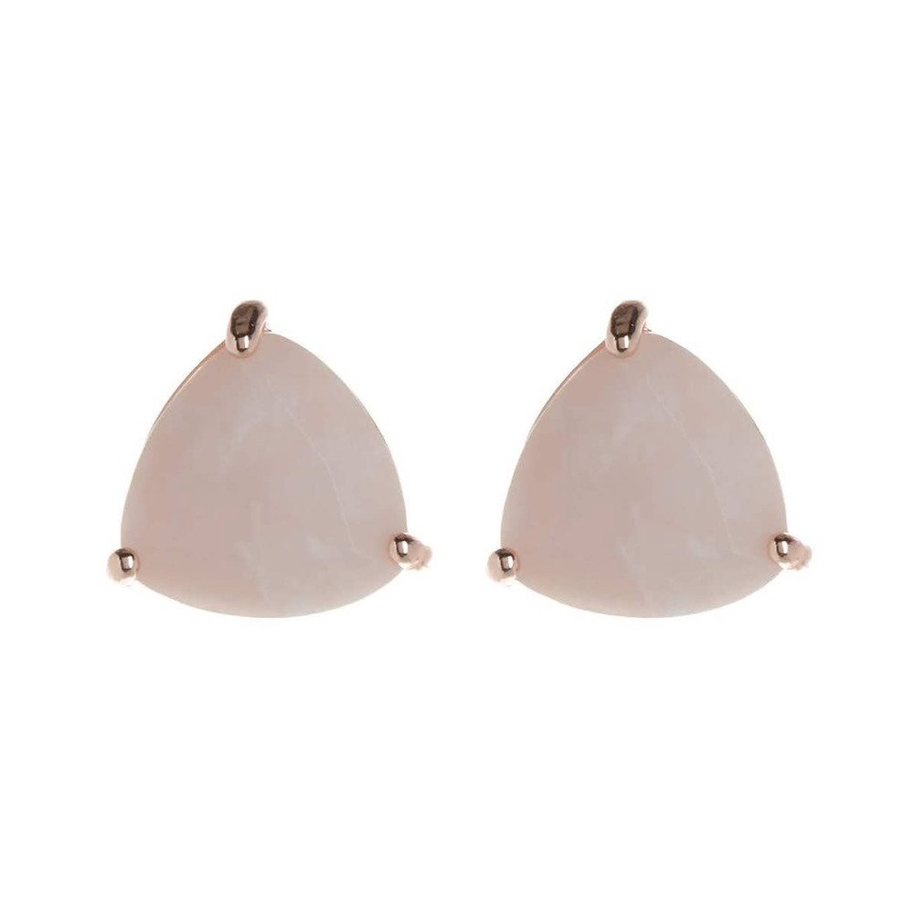 New Vince Camuto Rose Gold Triangle Cubic Zirconia Stud Earrings Pink CZ Post